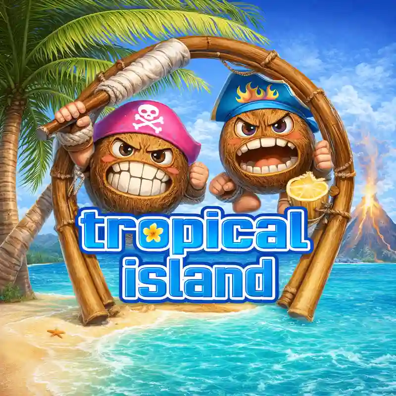 New Tropical Island slot game play interface at pgasia